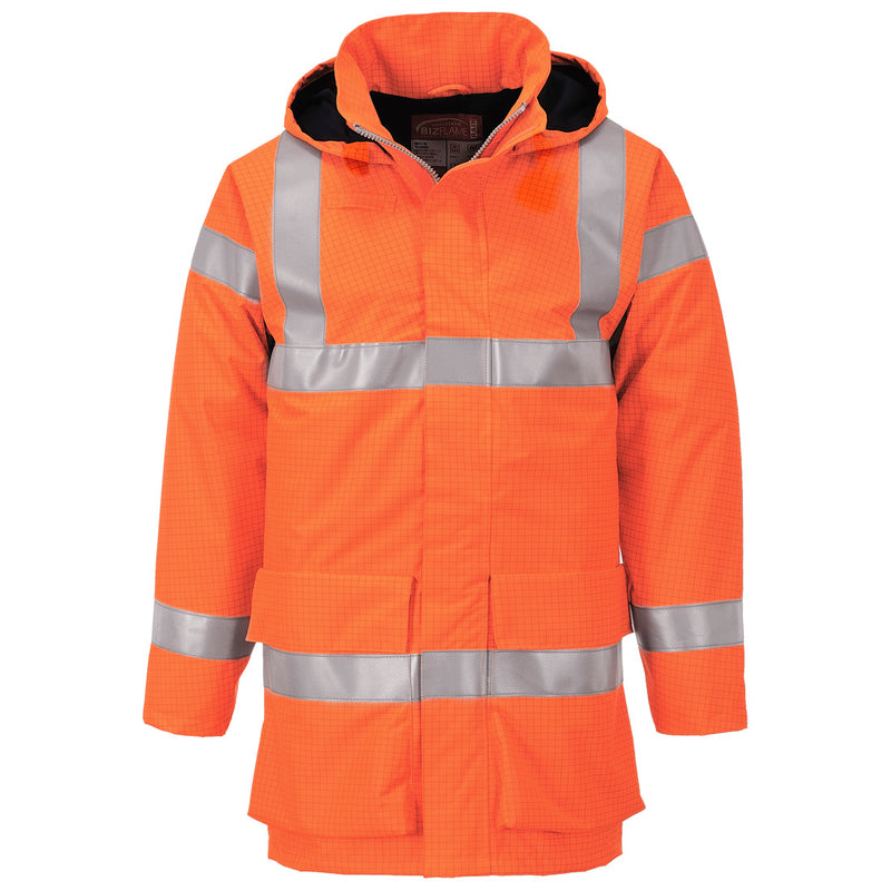 Laden Sie das Bild in Galerie -Viewer, Bizflame Rain leichte Warnschutz Multinorm Jacke - S774
