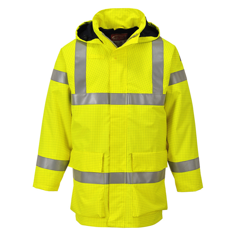 Laden Sie das Bild in Galerie -Viewer, Bizflame Rain leichte Warnschutz Multinorm Jacke - S774
