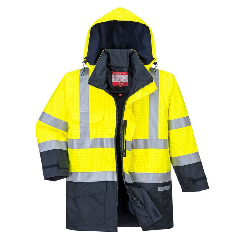 Laden Sie das Bild in Galerie -Viewer, Bizflame Rain Warnschutz Multinorm Jacke - S779
