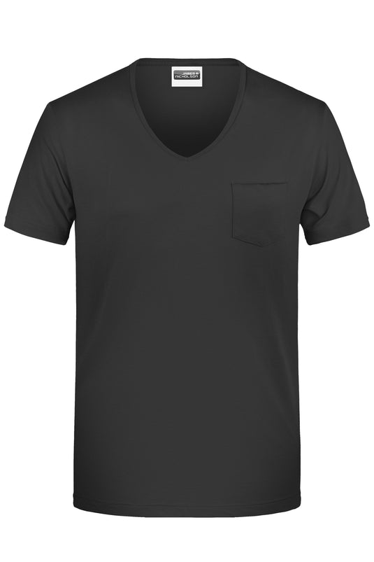 T-Shirt mit modischer Brusttasche - 8004