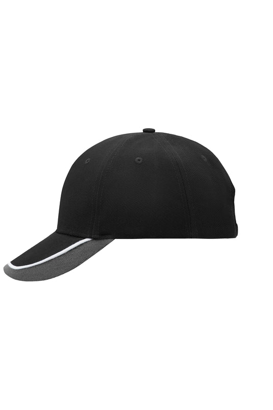 6 Panel Cap mit extravaganter, dreifarbiger Sandwich-Lösung - MB049