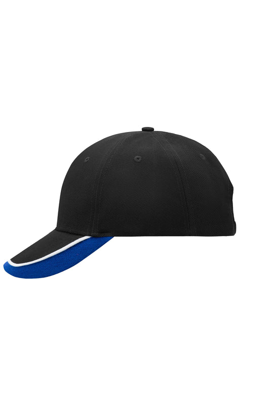 6 Panel Cap mit extravaganter, dreifarbiger Sandwich-Lösung - MB049