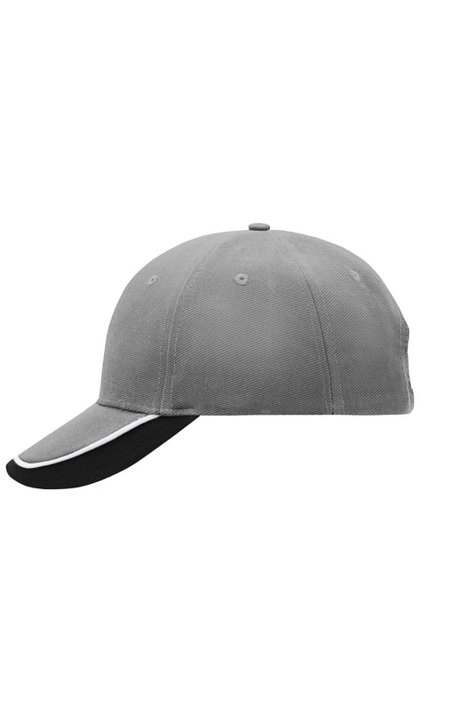 6 Panel Cap mit extravaganter, dreifarbiger Sandwich-Lösung - MB049