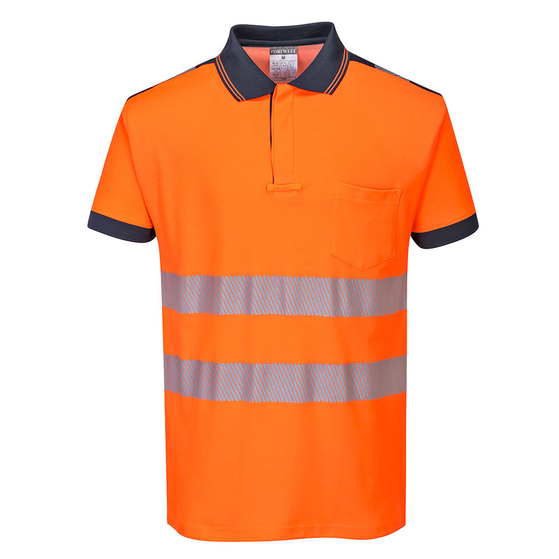 Laden Sie das Bild in Galerie -Viewer, PW3 Warnschutz Cotton Comfort Poloshirt kurzarm  - T180
