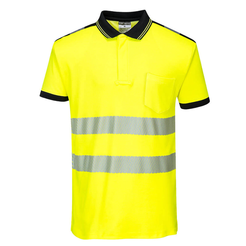 Laden Sie das Bild in Galerie -Viewer, PW3 Warnschutz Cotton Comfort Poloshirt kurzarm  - T180
