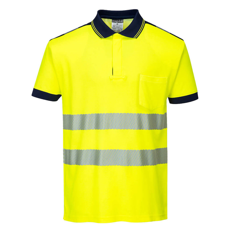 Laden Sie das Bild in Galerie -Viewer, PW3 Warnschutz Cotton Comfort Poloshirt kurzarm  - T180
