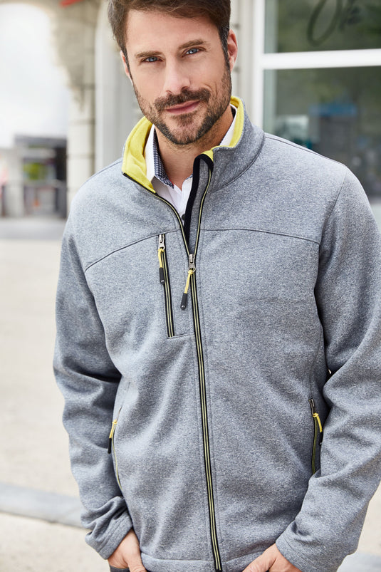 Softshelljacke in Melange-Optik - JN1148