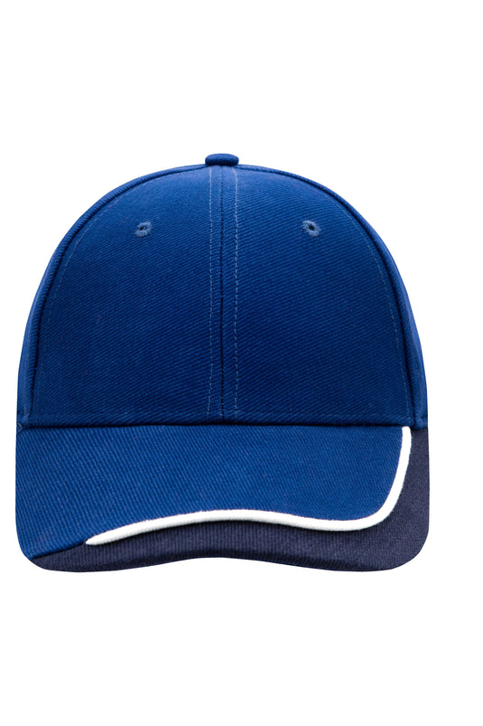 6 Panel Cap mit extravaganter, dreifarbiger Sandwich-Lösung - MB049