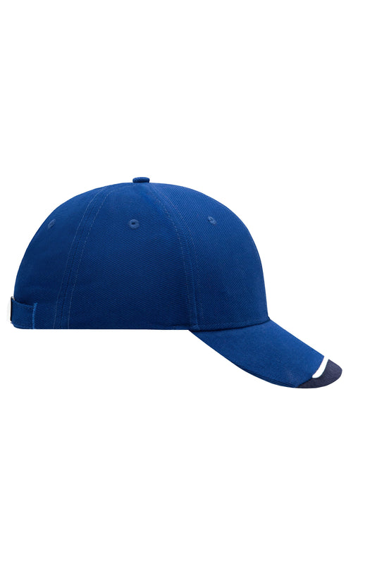 6 Panel Cap mit extravaganter, dreifarbiger Sandwich-Lösung - MB049