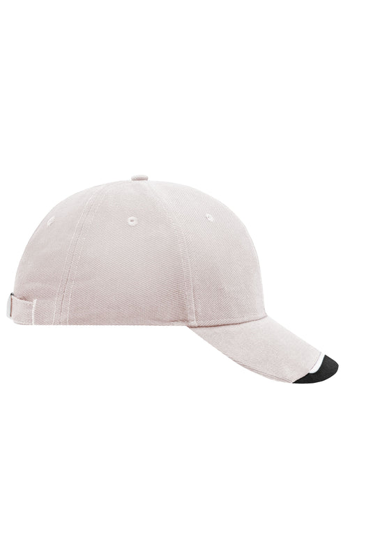 6 Panel Cap mit extravaganter, dreifarbiger Sandwich-Lösung - MB049