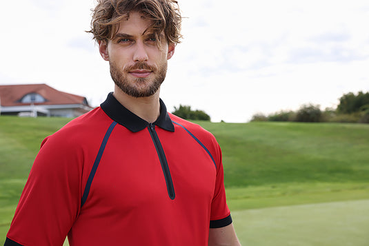 Polo mit Reißverschluss aus Funktions-Polyester für Promotion, Sport und Freizeit - JN1308